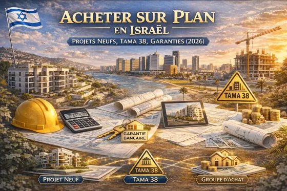 Acheter sur plan en Israël : projets neufs, Tama 38, garanties (2026)