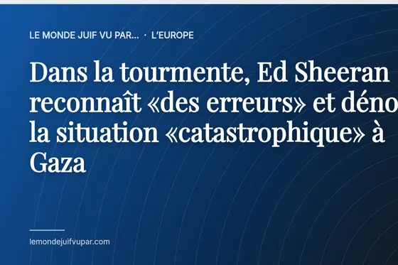 Dans la tourmente, Ed Sheeran reconnaît «des erreurs» et dénonce la situation «catastrophique» à Gaza