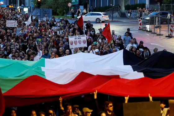 Des manifestants pro-palestiniens s'opposent à l'ouverture de l'ambassade d'Israël en Slovénie