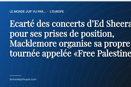Ecarté des concerts d’Ed Sheeran pour ses prises de position, Macklemore organise sa propre tournée appelée «Free Palestine»