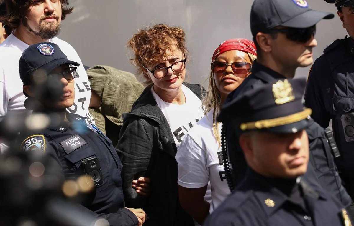 Etats-Unis : L’actrice Susan Sarandon arrêtée lors d’une manifestation contre Netanyahou