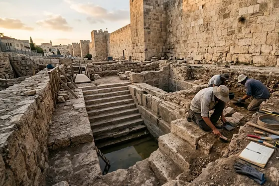 Jérusalem : un vaste complexe de mikvés du Second Temple mis au jour près du mont du Temple