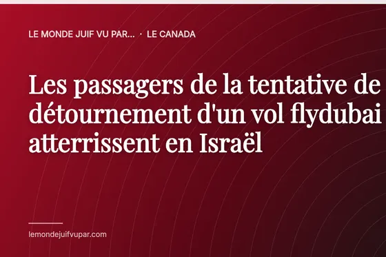 Les passagers de la tentative de détournement d'un vol flydubai atterrissent en Israël
