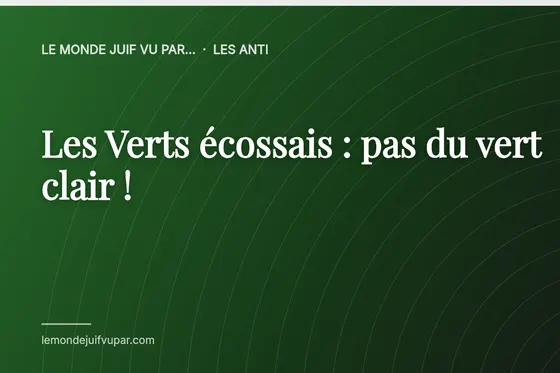 Les Verts écossais : pas du vert clair !
