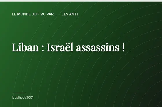 Liban : Israël assassins !