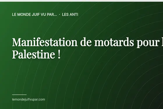 Manifestation de motards pour la Palestine !
