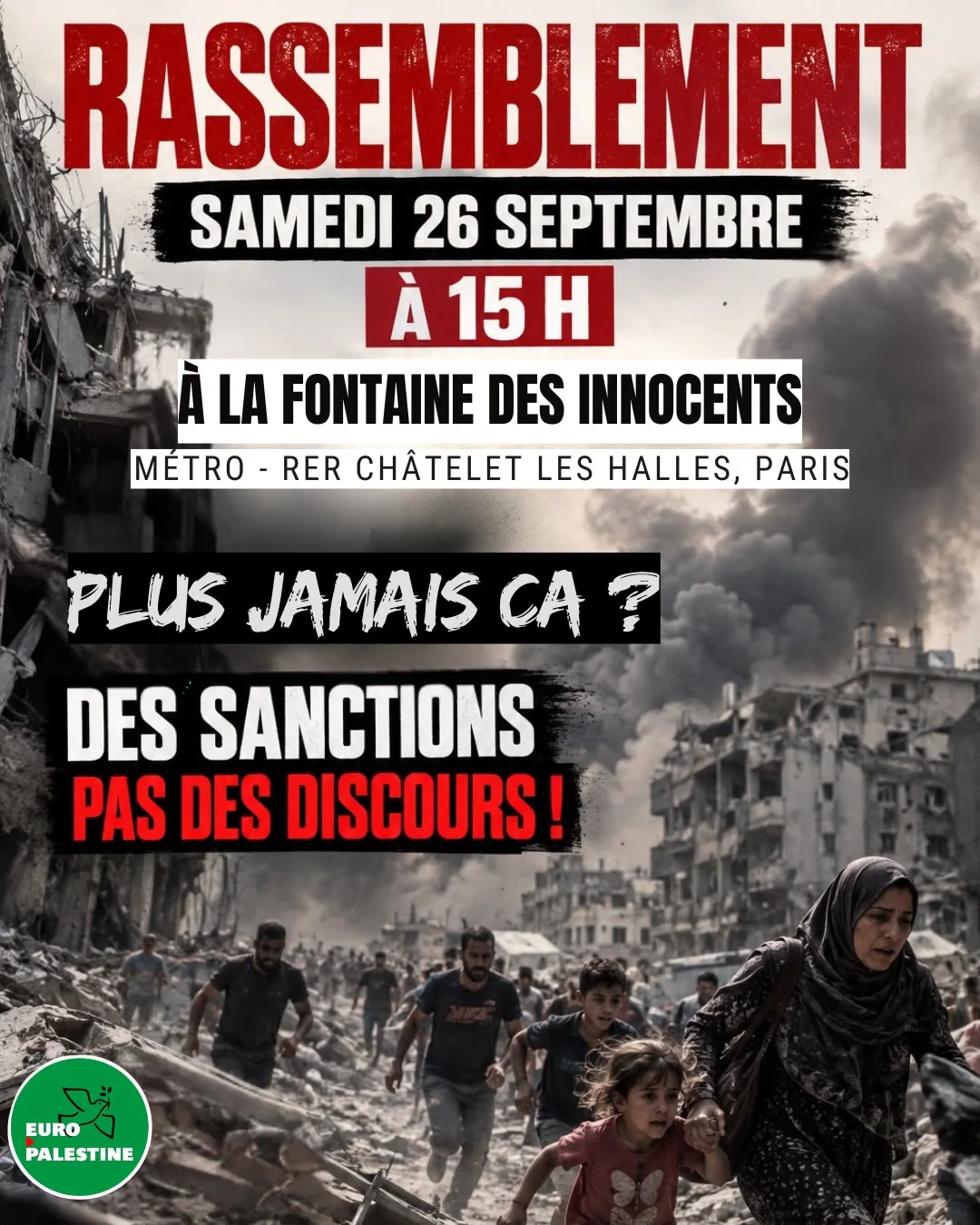 Palestine : Rassemblement parisien ce samedi pour faire honte à l’Etat français