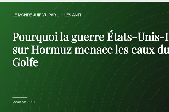 Pourquoi la guerre États-Unis-Iran sur Hormuz menace les eaux du Golfe