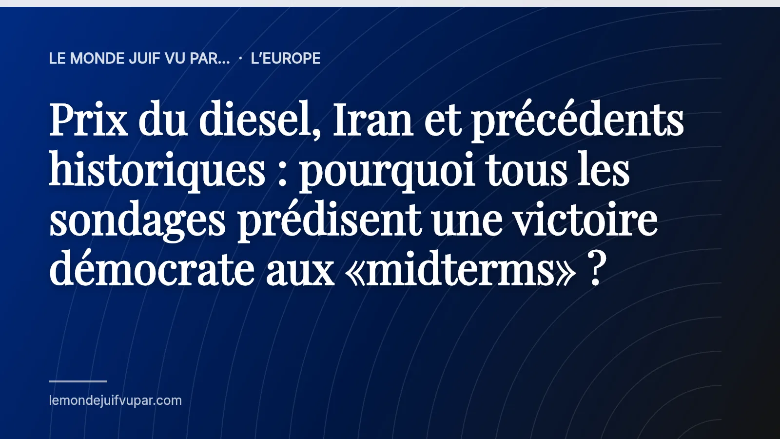 Prix du diesel, Iran et précédents historiques : pourquoi tous les sondages prédisent une victoire démocrate aux «midterms» ?