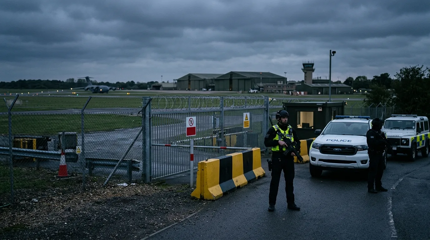 RAF Fairford : les cinq suspects arrêtés libérés sous caution, piste iranienne examinée
