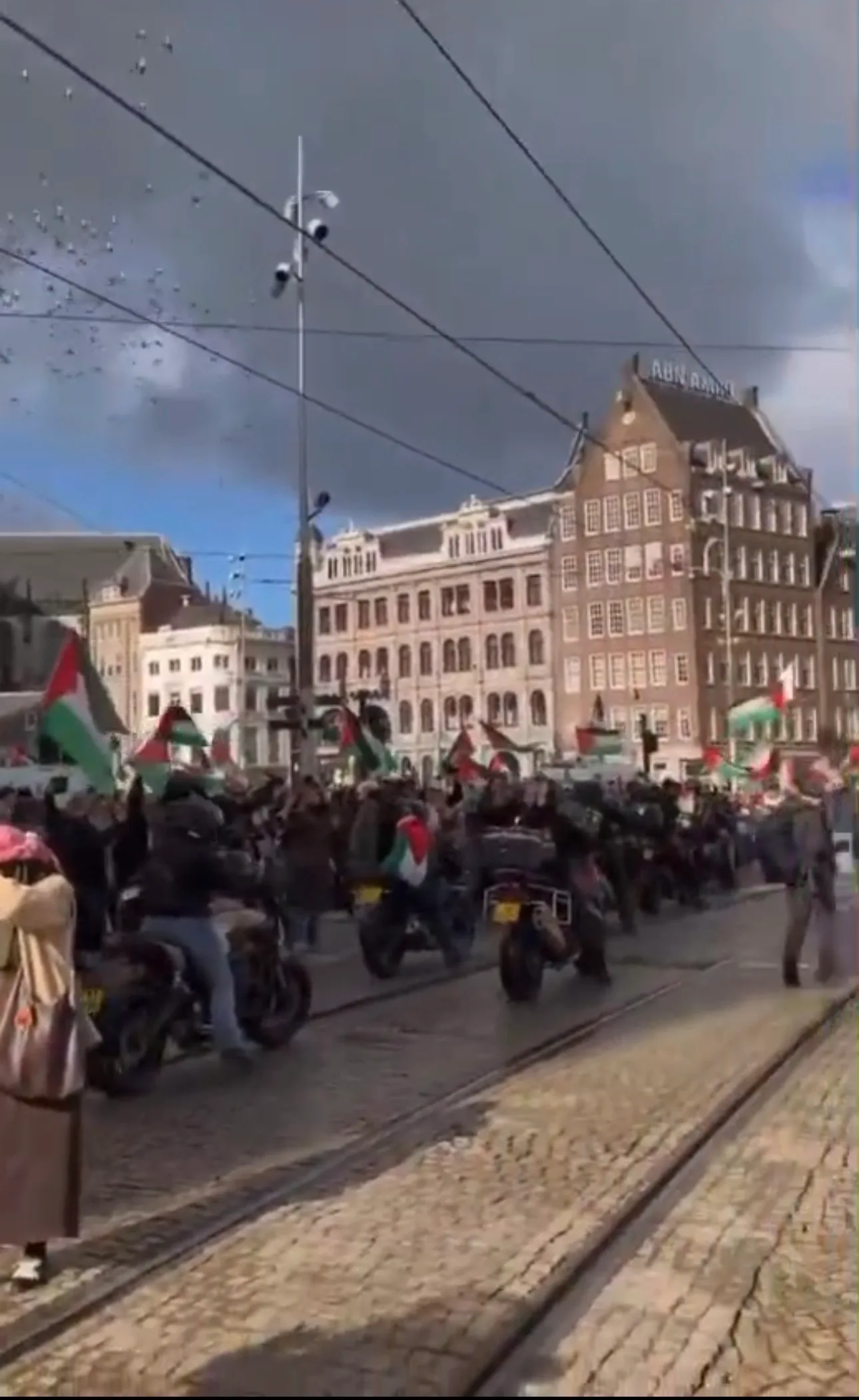 Amsterdam : motards pour la Palestine