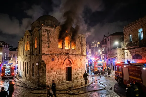 Incendie dans une synagogue de Jérusalem : des volontaires sauvent des rouleaux de Torah