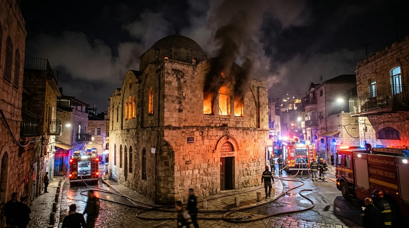 Incendie dans une synagogue de Jérusalem : des volontaires sauvent des rouleaux de Torah