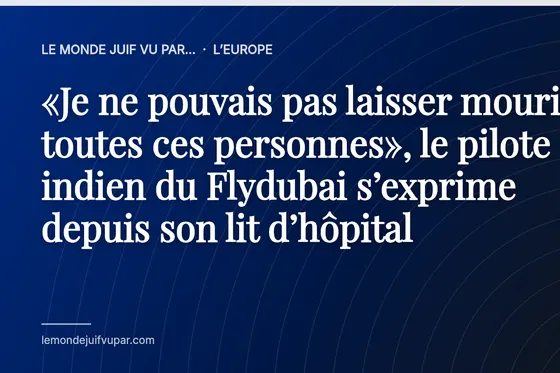 «Je ne pouvais pas laisser mourir toutes ces personnes», le pilote indien du Flydubai s’exprime depuis son lit d’hôpital