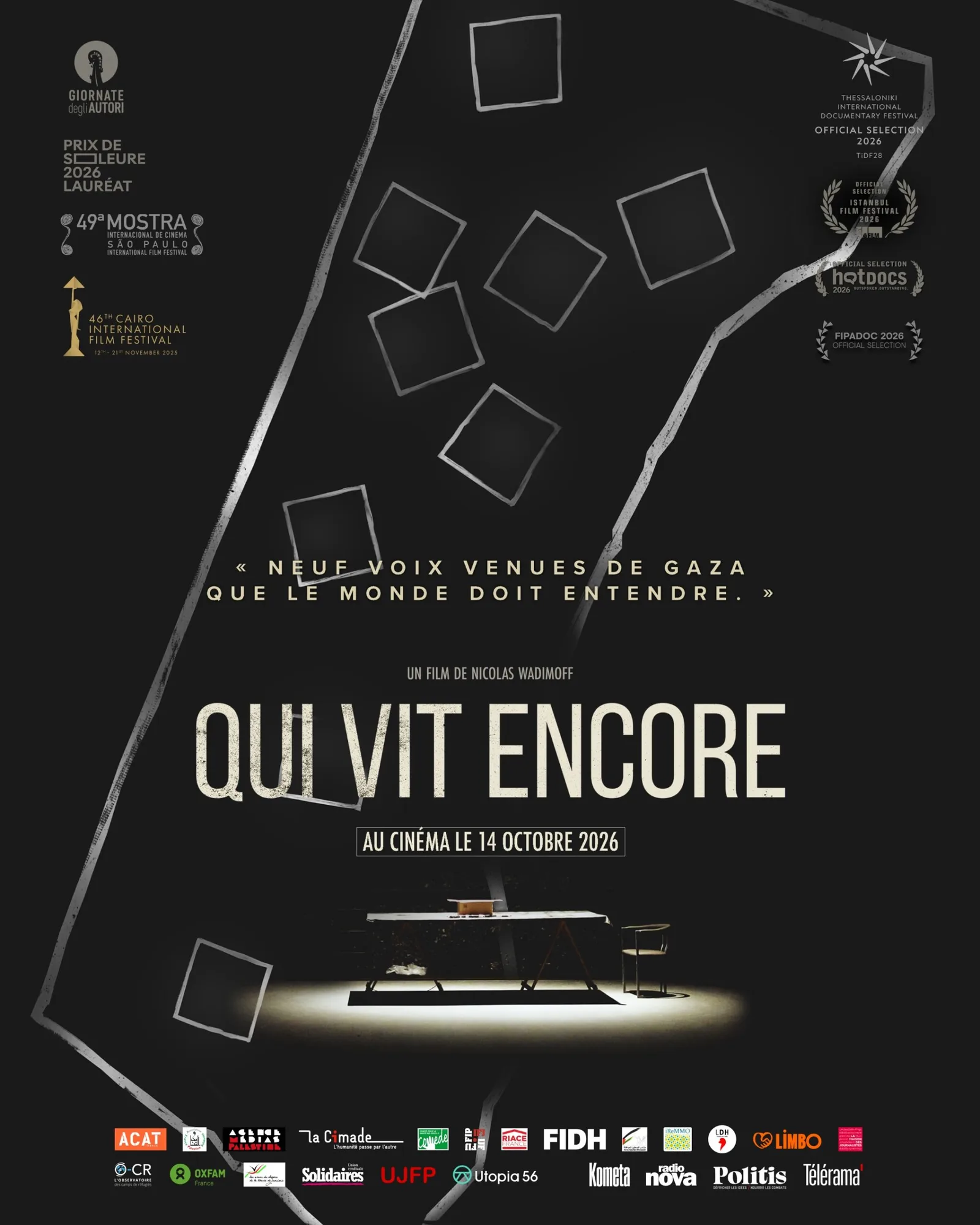 Le film « QUI VIT ENCORE », au cinéma le 14 octobre