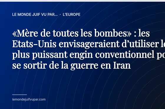 «Mère de toutes les bombes» : les Etats-Unis envisageraient d’utiliser leur plus puissant engin conventionnel pour se sortir de la guerre en Iran