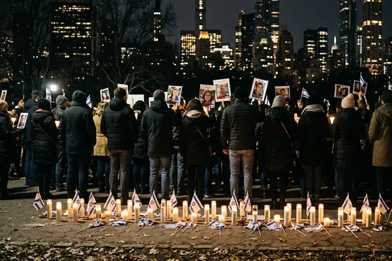 New York : Zohran Mamdani hué par des manifestants pro-palestiniens lors d'une veillée du 7 octobre