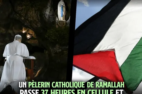 Qui a entendu parlé de ce jeune Palestinien en garde à vue pendant 37 H pour avoir montré un drapeau palestinien sur le passage du pape ?