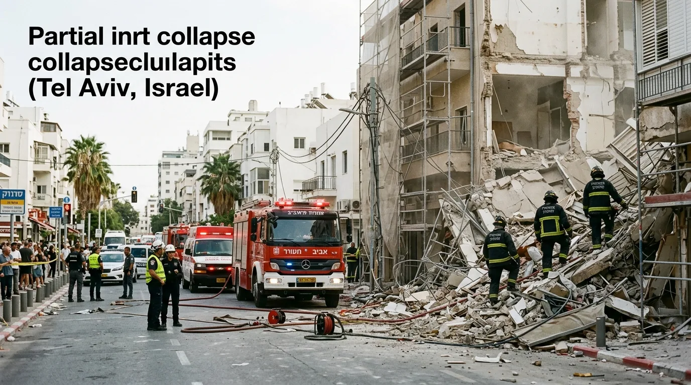 Tel-Aviv : effondrement partiel d'un immeuble en travaux, trois personnes secourues