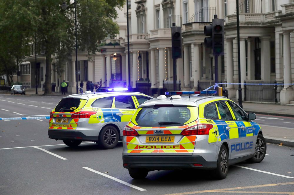 La police métropolitaine britannique à Londres, Royaume-Uni.