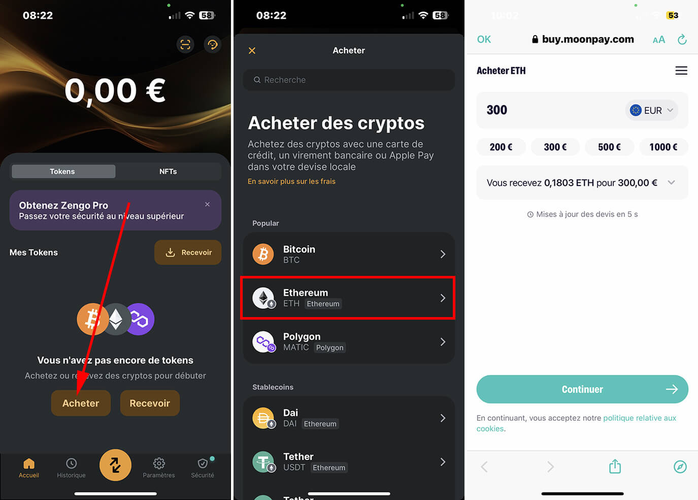 Achat Ethereum Zengo