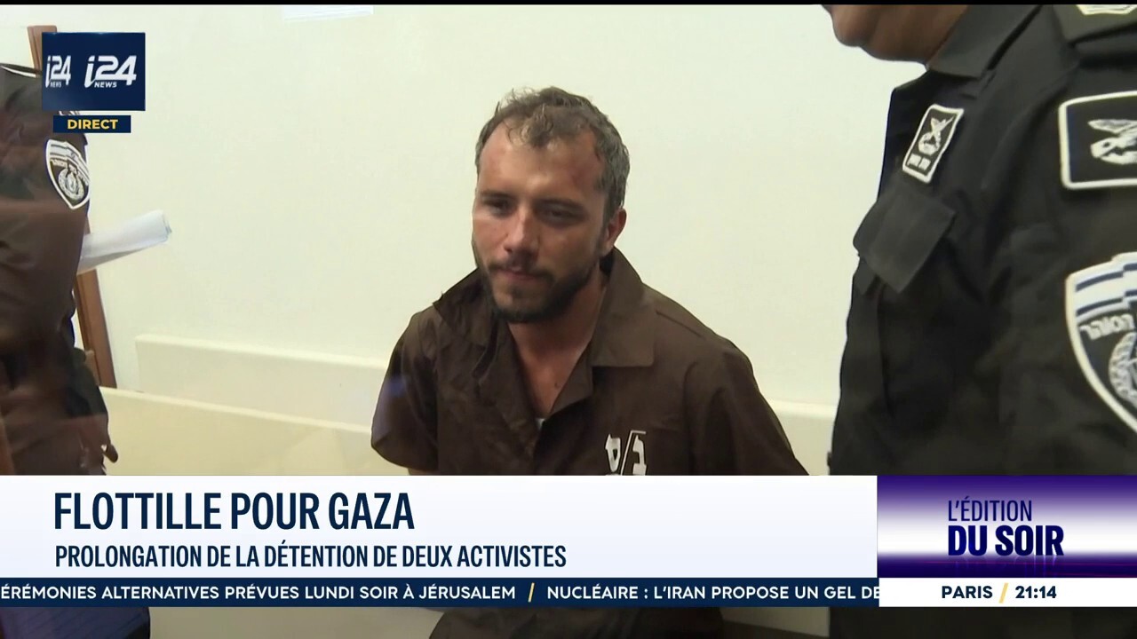 Flotille pour Gaza : prolongation de la détention de deux activistes